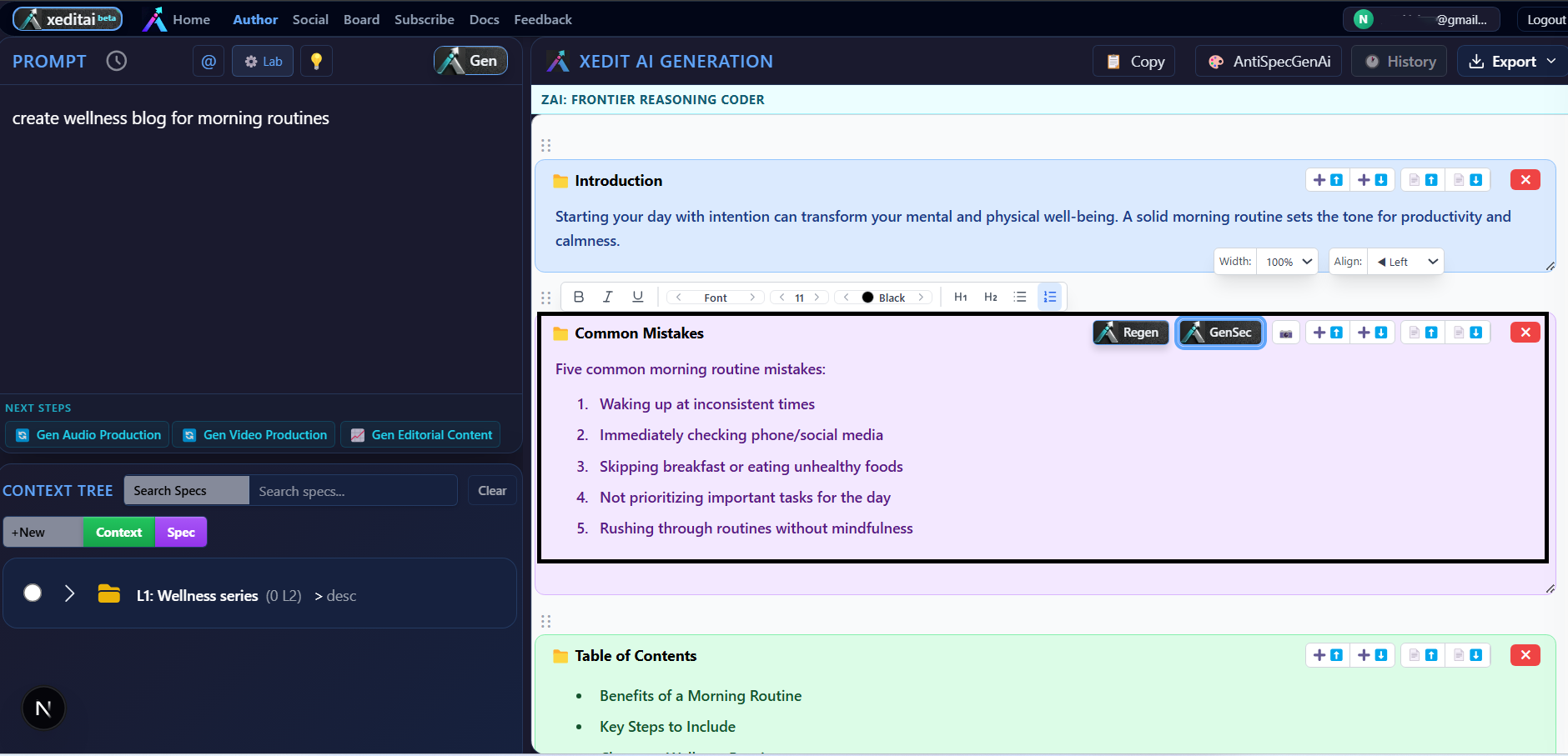 Editable Story screenshot